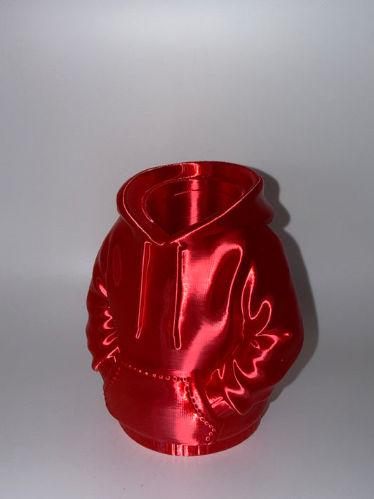 Silk hoody pen pot